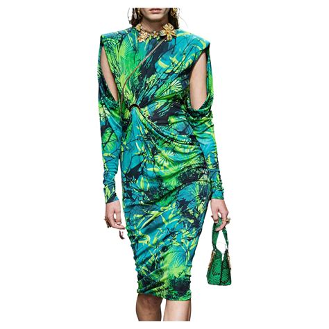 versace green print